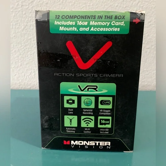 Monster Vision VR Action Sports Camera Accessories ONLY (No Camera)